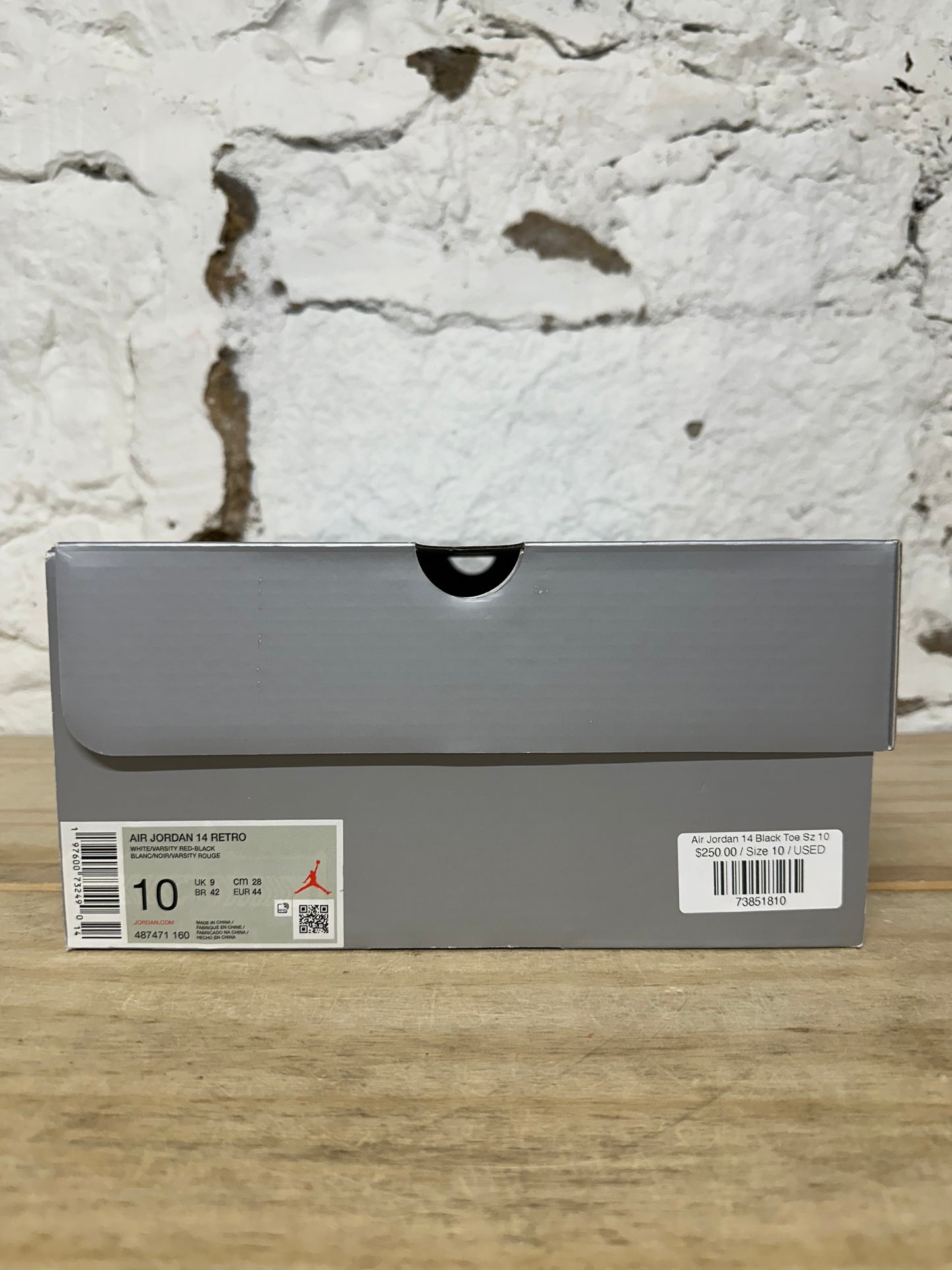 Air Jordan 14 Black Toe Sz 10