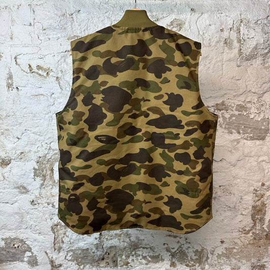 Bape Carhartt Green Camo Vest Sz L