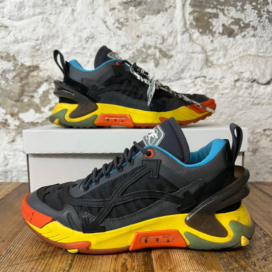 Off-White ODSY 2000 Black Yellow Sneaker Sz 9 (42) No Box