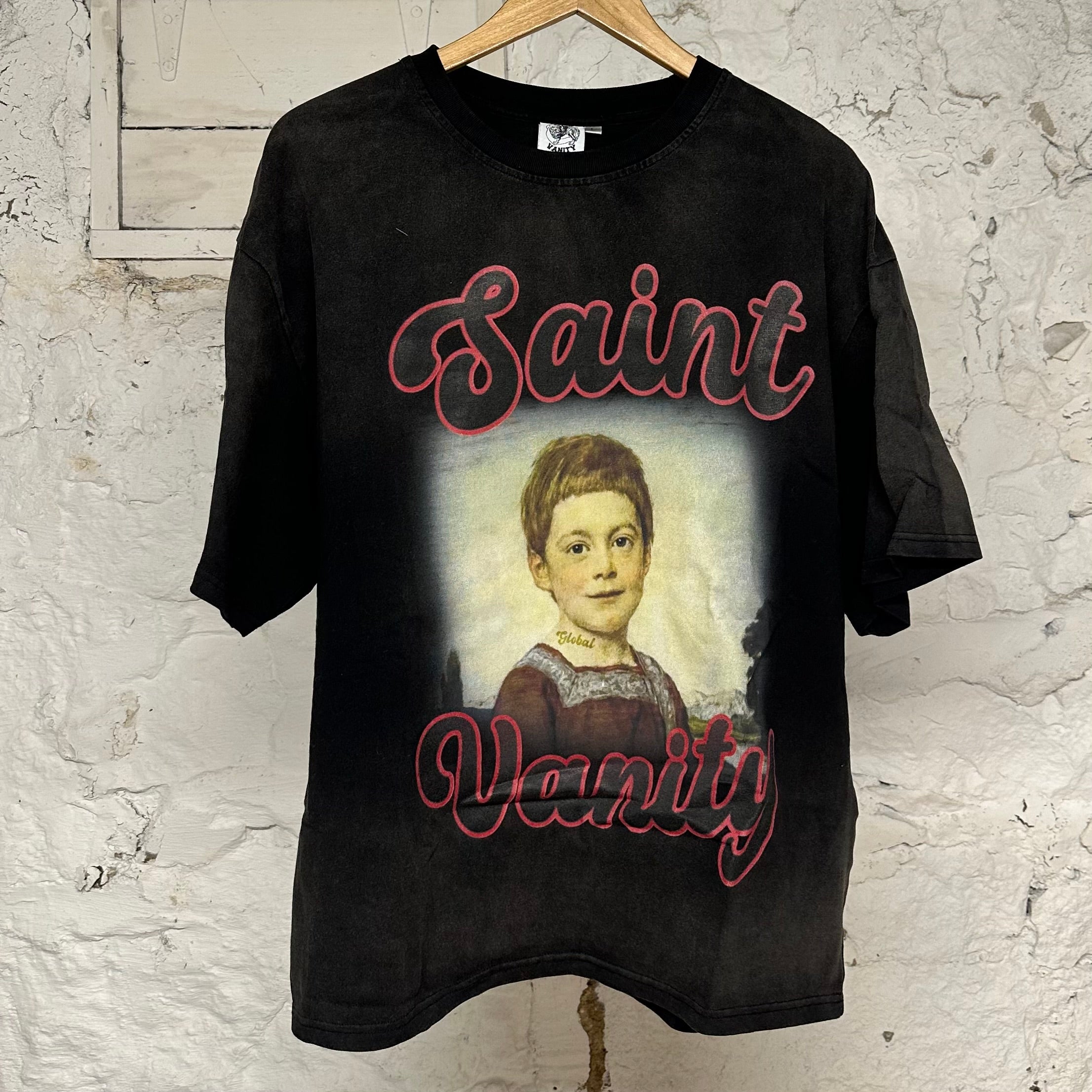Saint Vanity Global Black T-Shirt Sz L