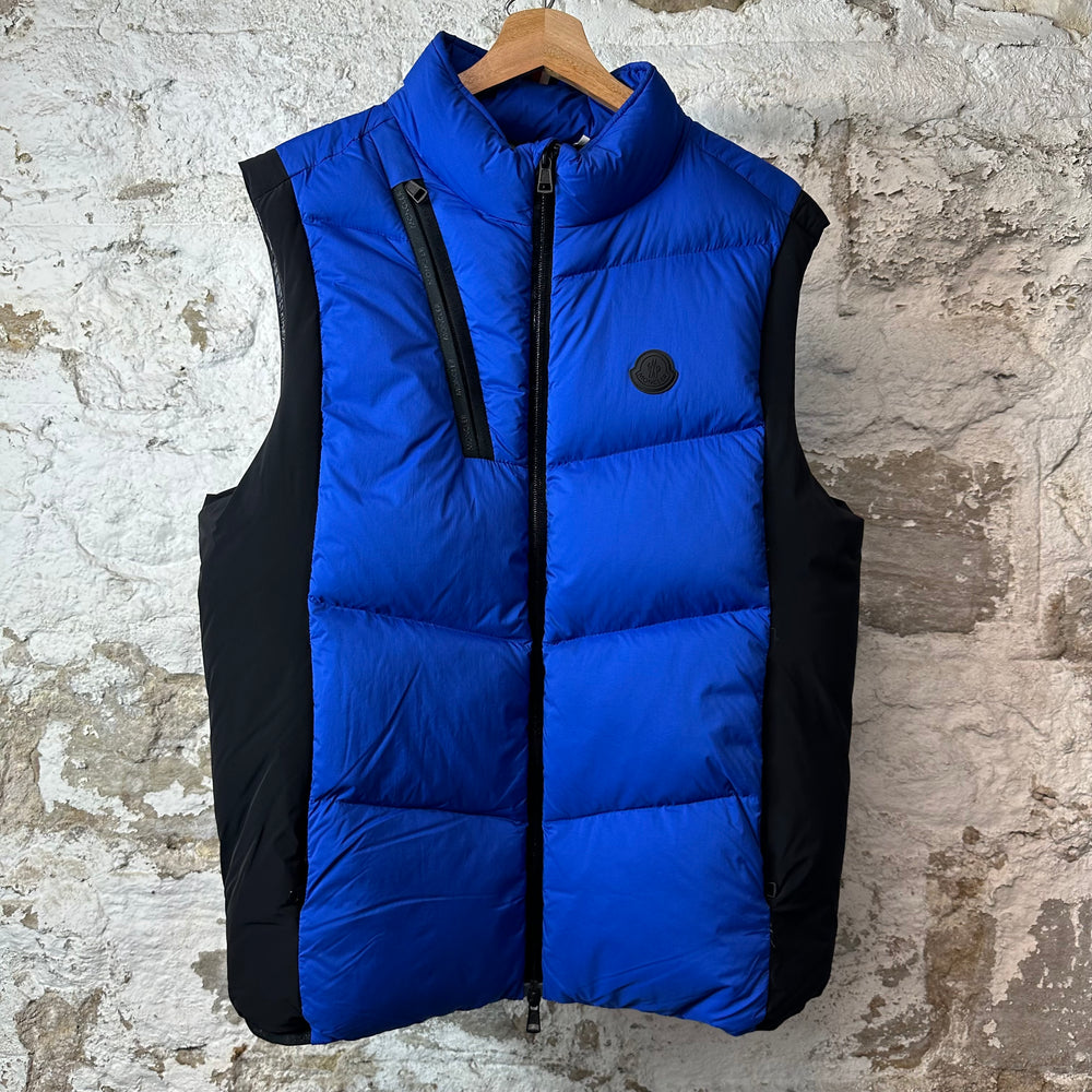 Moncler Jacot Gilet Black Blue Puffer Down Vest Sz L (5)
