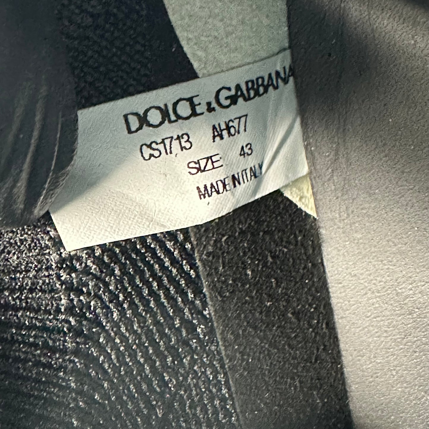 Dolce Gabbana Black White Sorrento Sneaker Sz 10 (43)