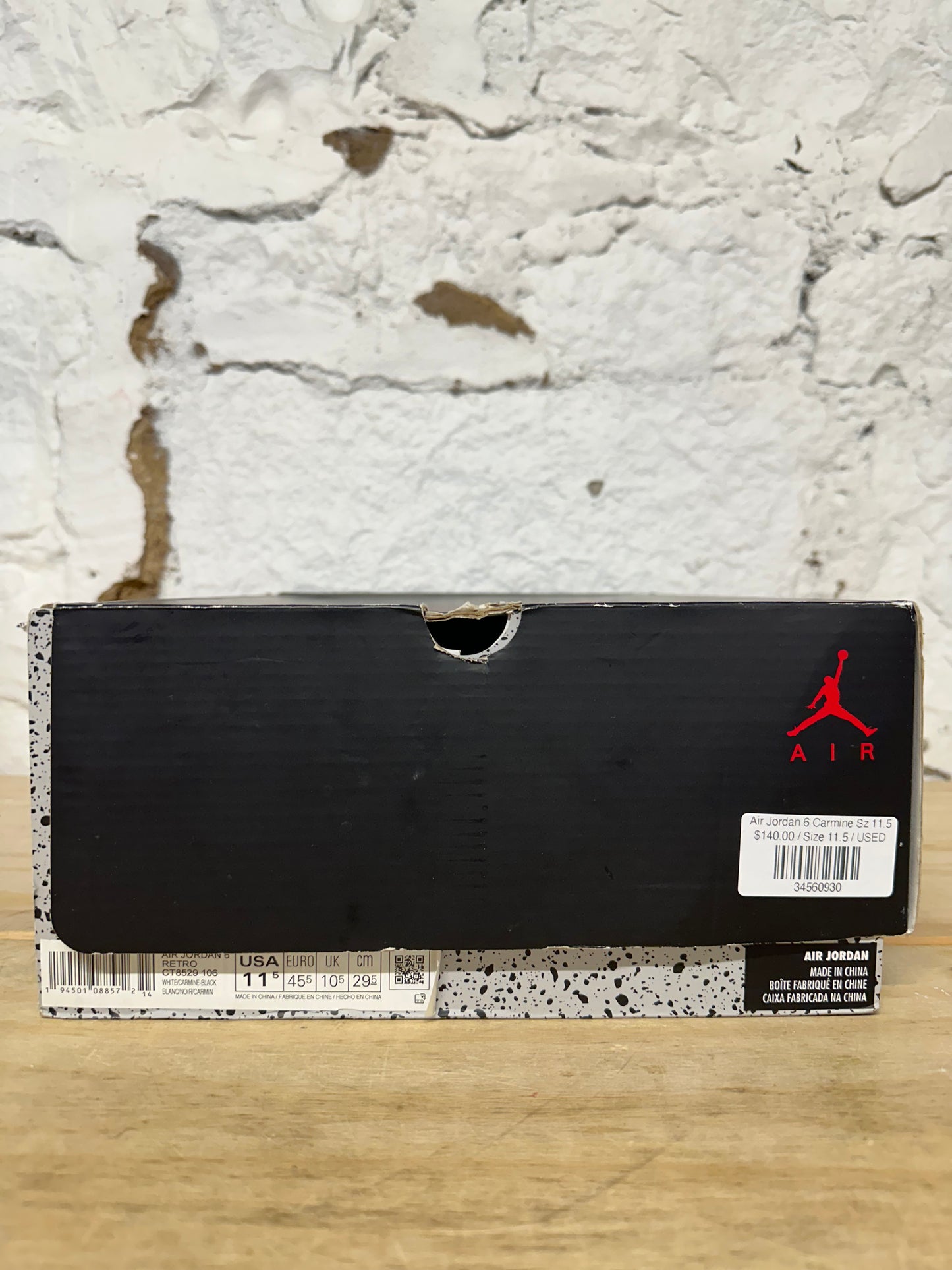 Air Jordan 6 Carmine Sz 11.5