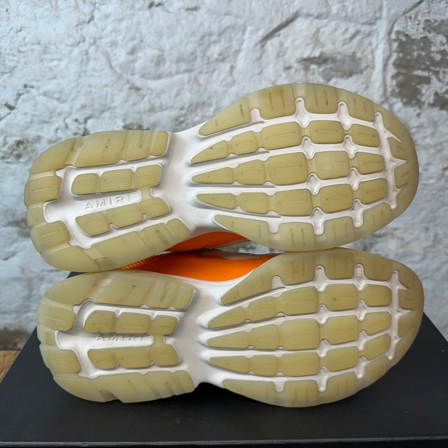Amiri Orange Bone Runner White Sneaker Sz 9 (42)