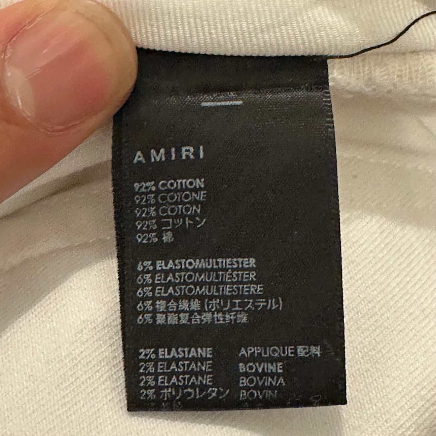 Amiri MX1 White Leather White Denim Jeans Sz 36