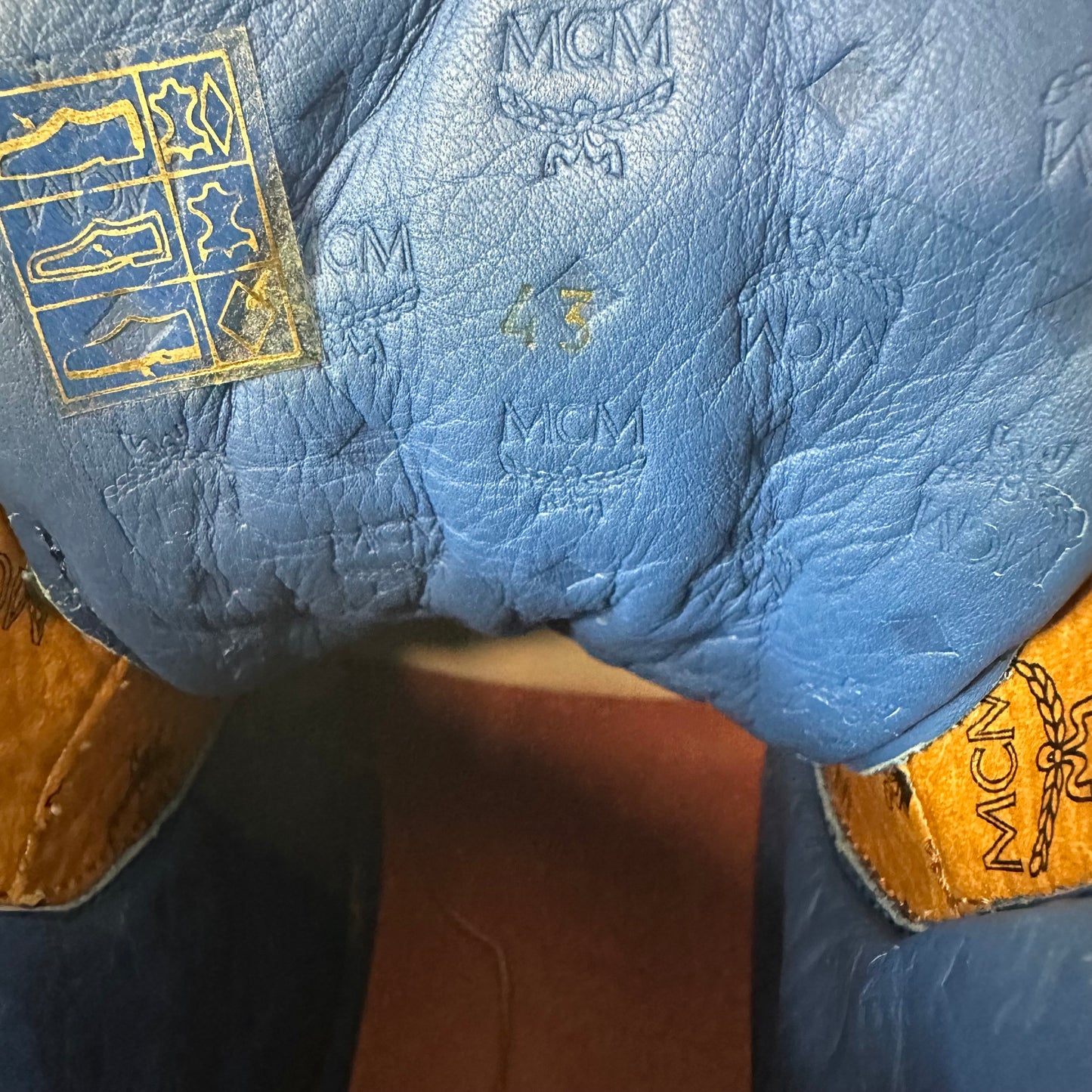 MCM High Brown Monogram Sneaker Sz 10 (43)