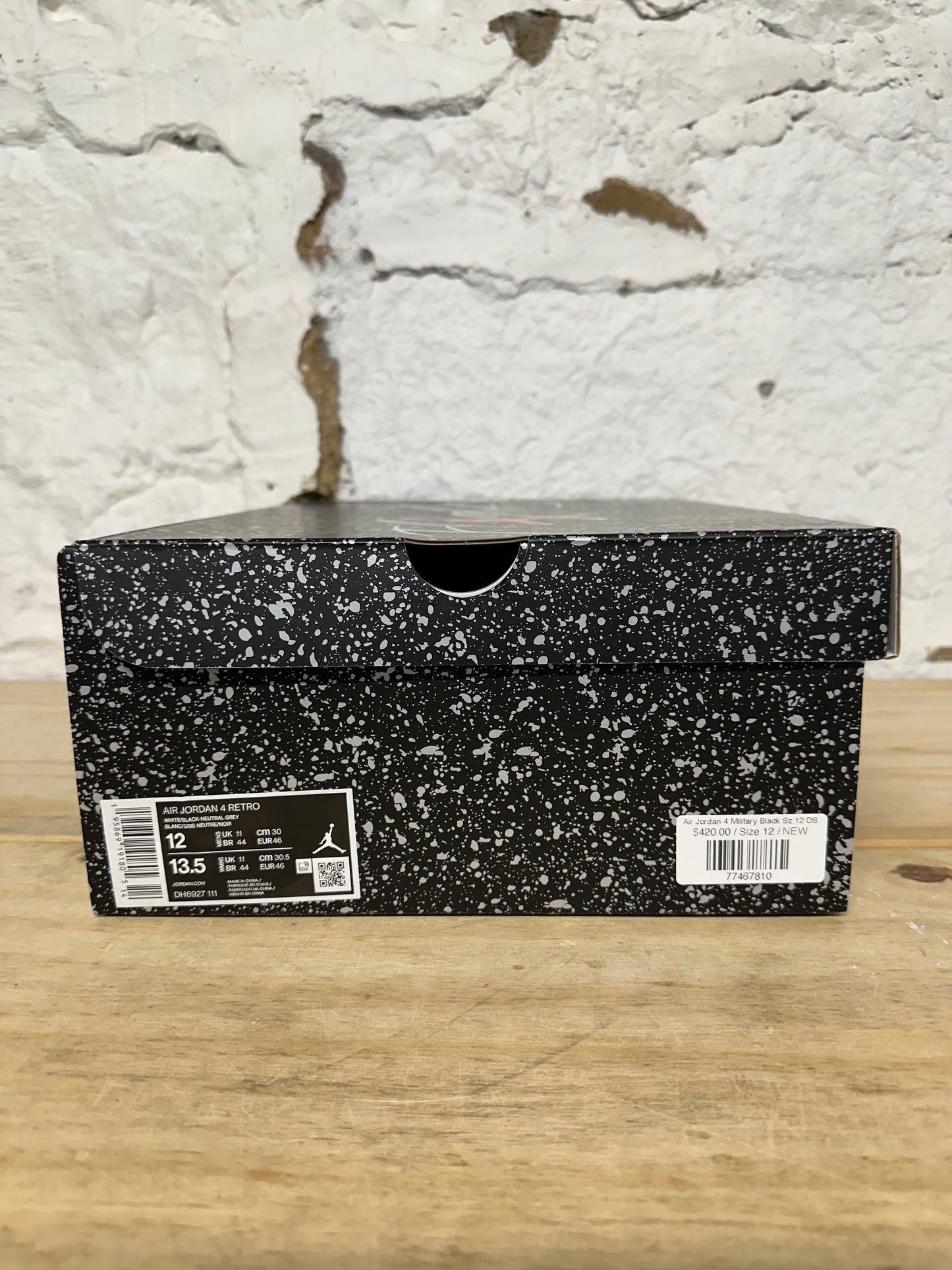 Air Jordan 4 Military Black Sz 12 DS