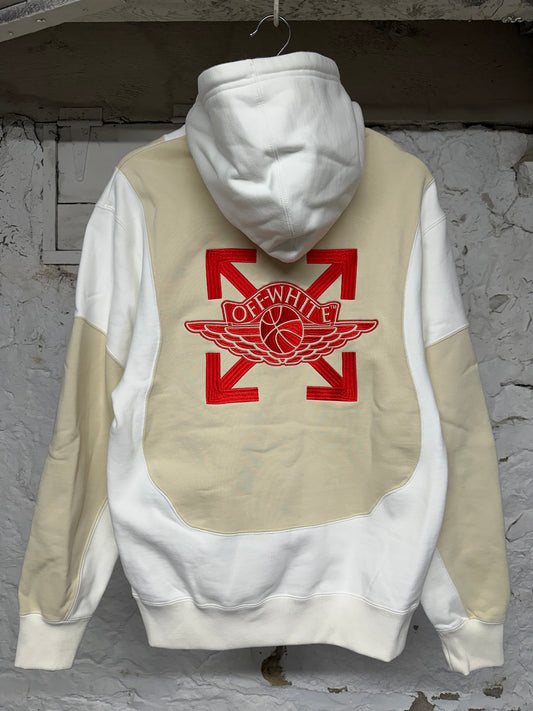 Off-White Jordan Cream Beige Hoodie Sz S