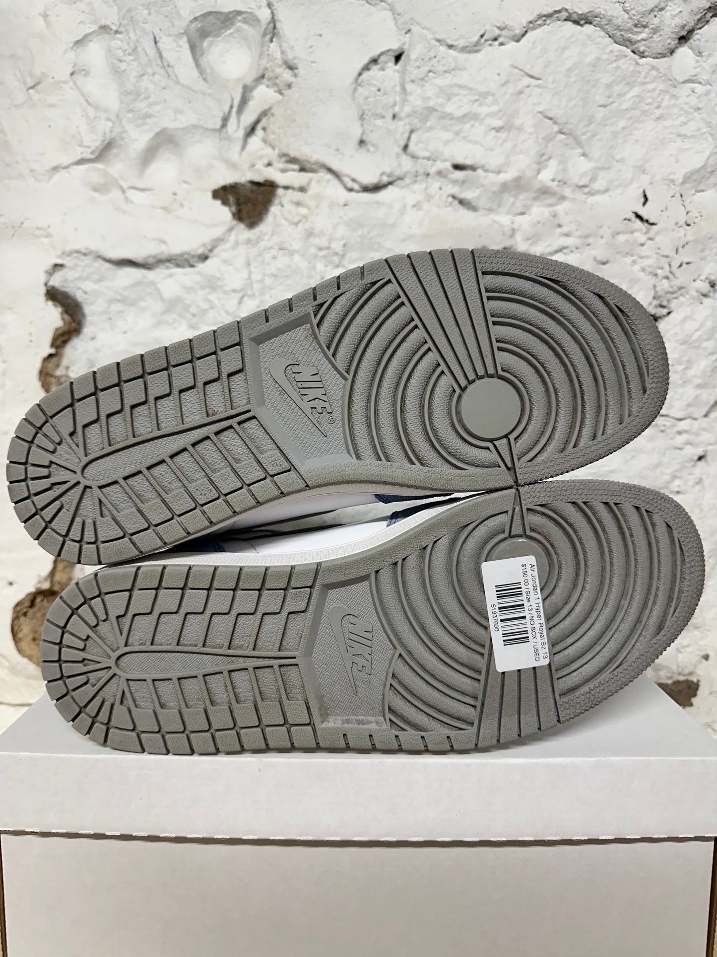 Air Jordan 1 High Hyper Royal Smoke Grey Sz 13