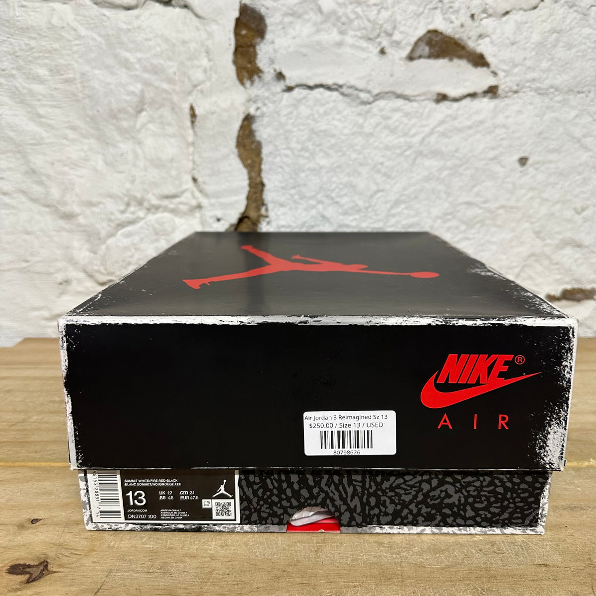 Air Jordan 3 White Cement Reimagined Sz 13