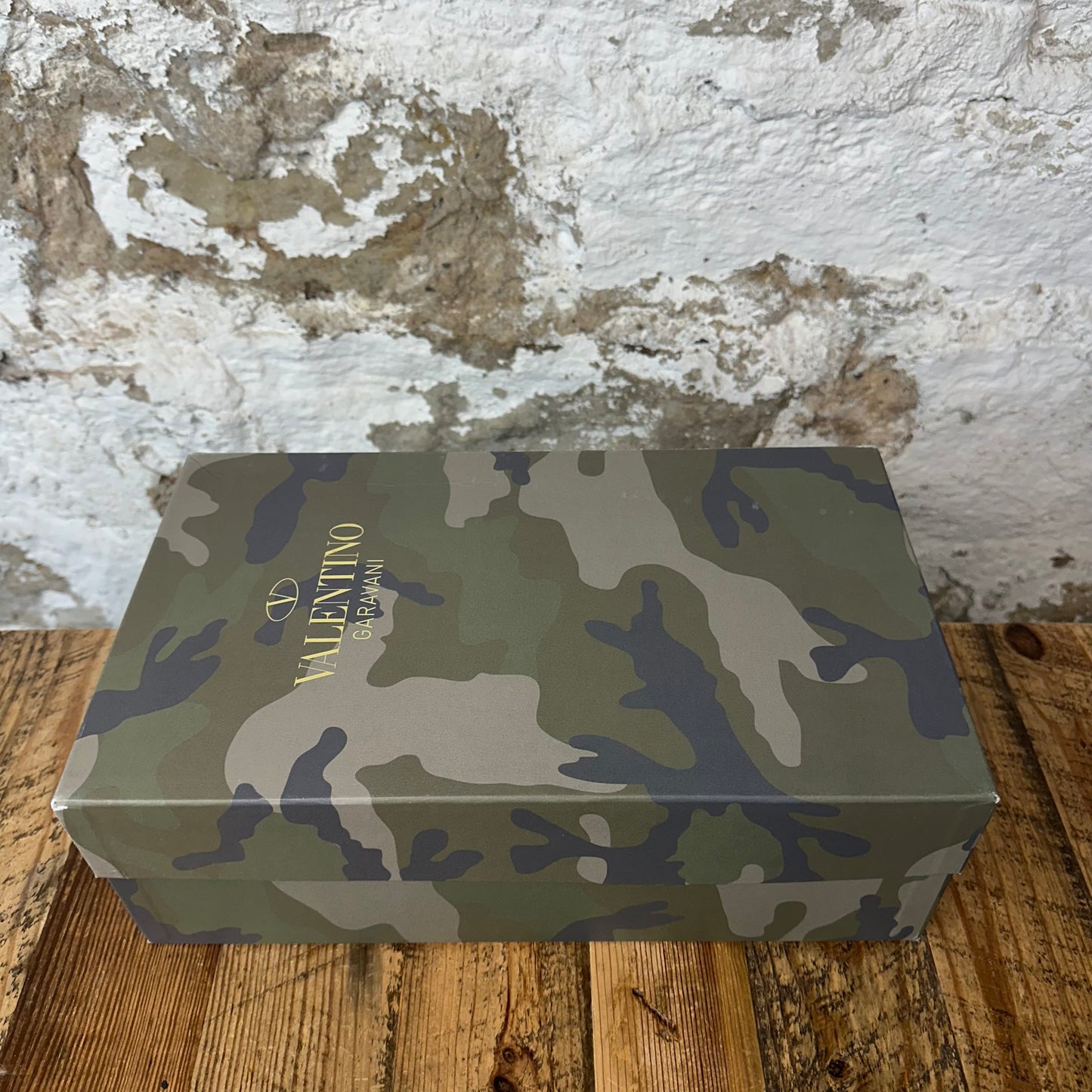 Valentino Green Camo Yellow Rock Runner Sneaker Sz 13 (46) DS