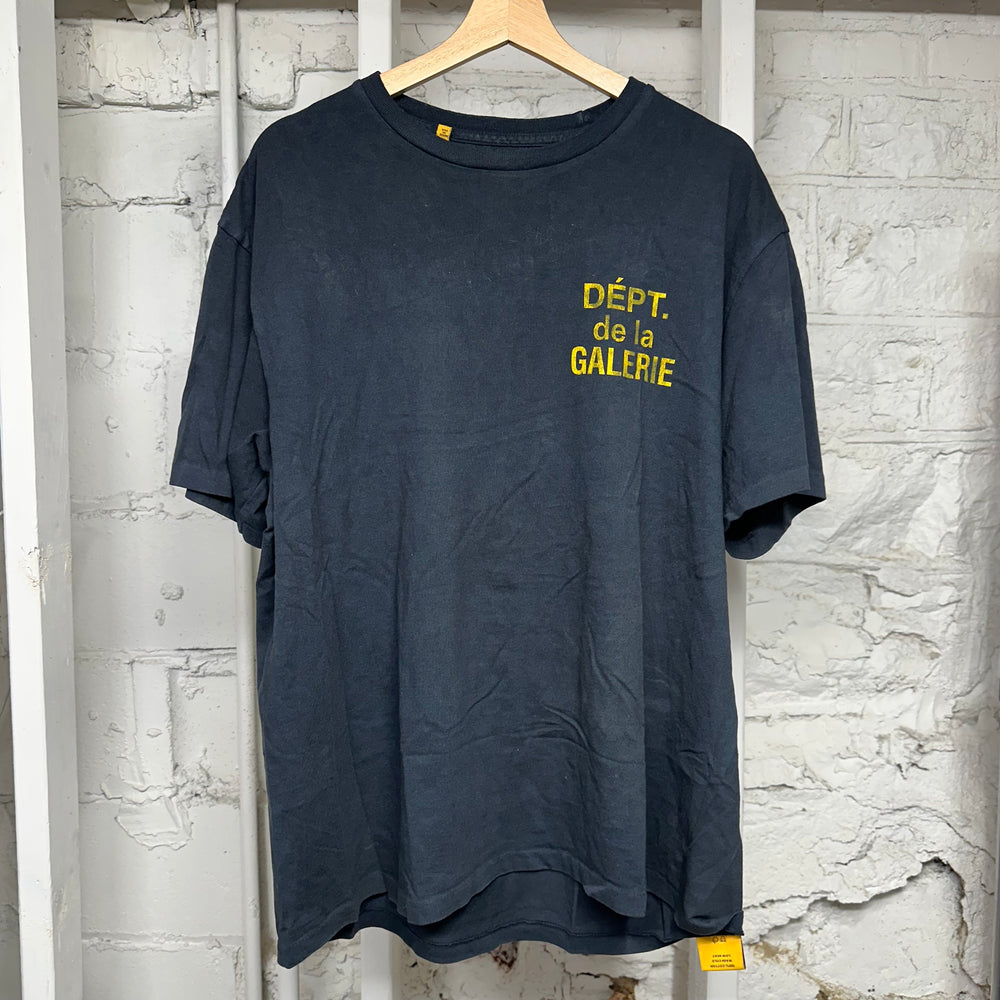 Gallery Dept Yellow Chest Spell-Out T-Shirt Sz L