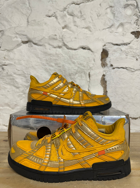 Nike Air Rubber Dunk Off-White University Gold Sz 9