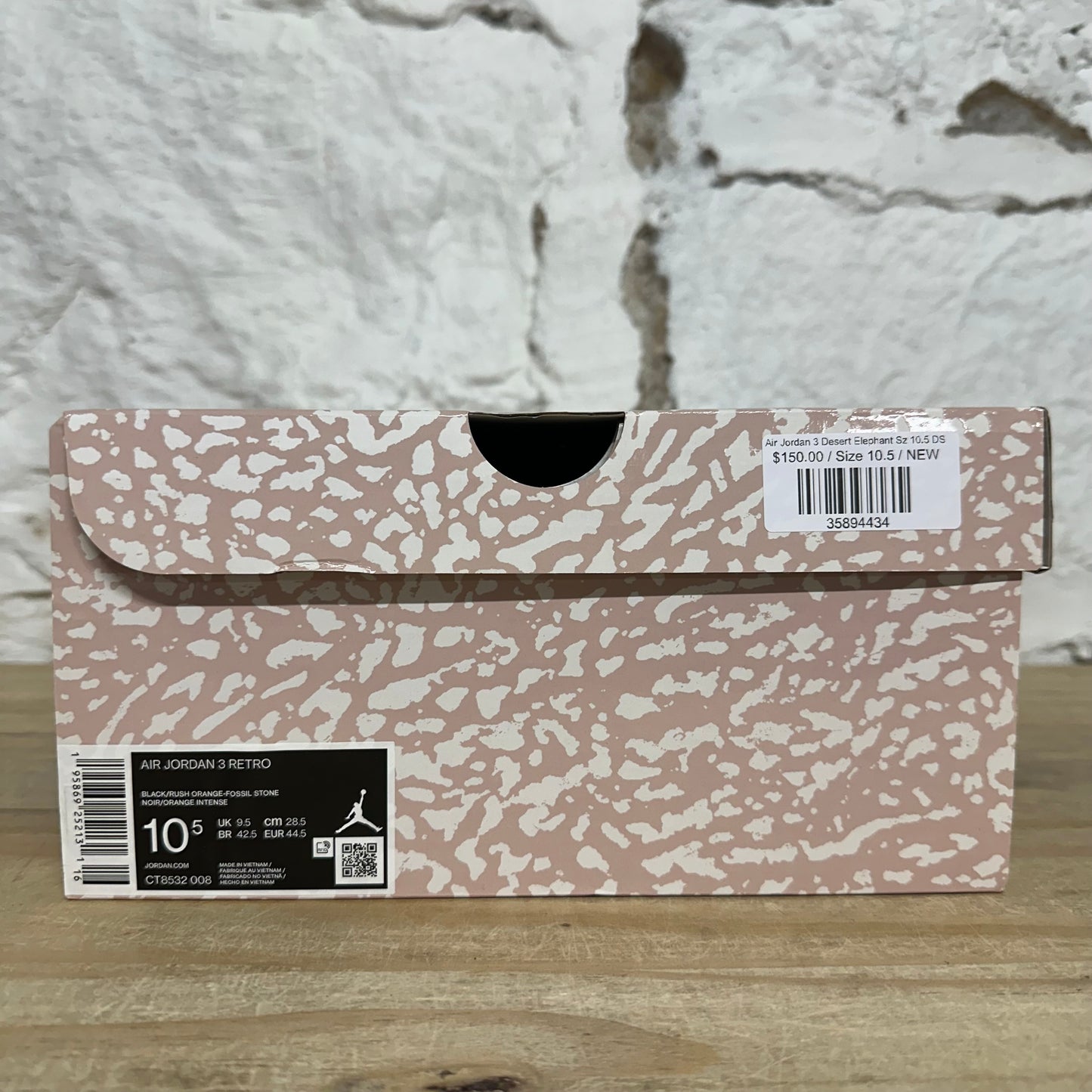 Air Jordan 3 Desert Elephant Sz 10.5 DS