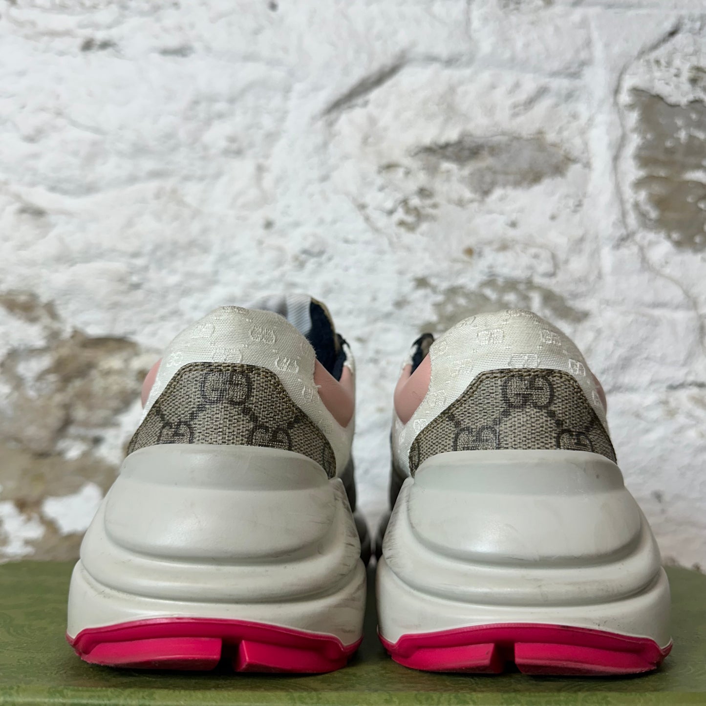 Gucci Rhyton Navy Pink White Sneaker Sz 4.5 (36.5)