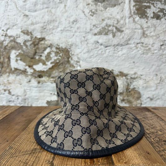 Gucci Navy Monogram Bucket Hat
