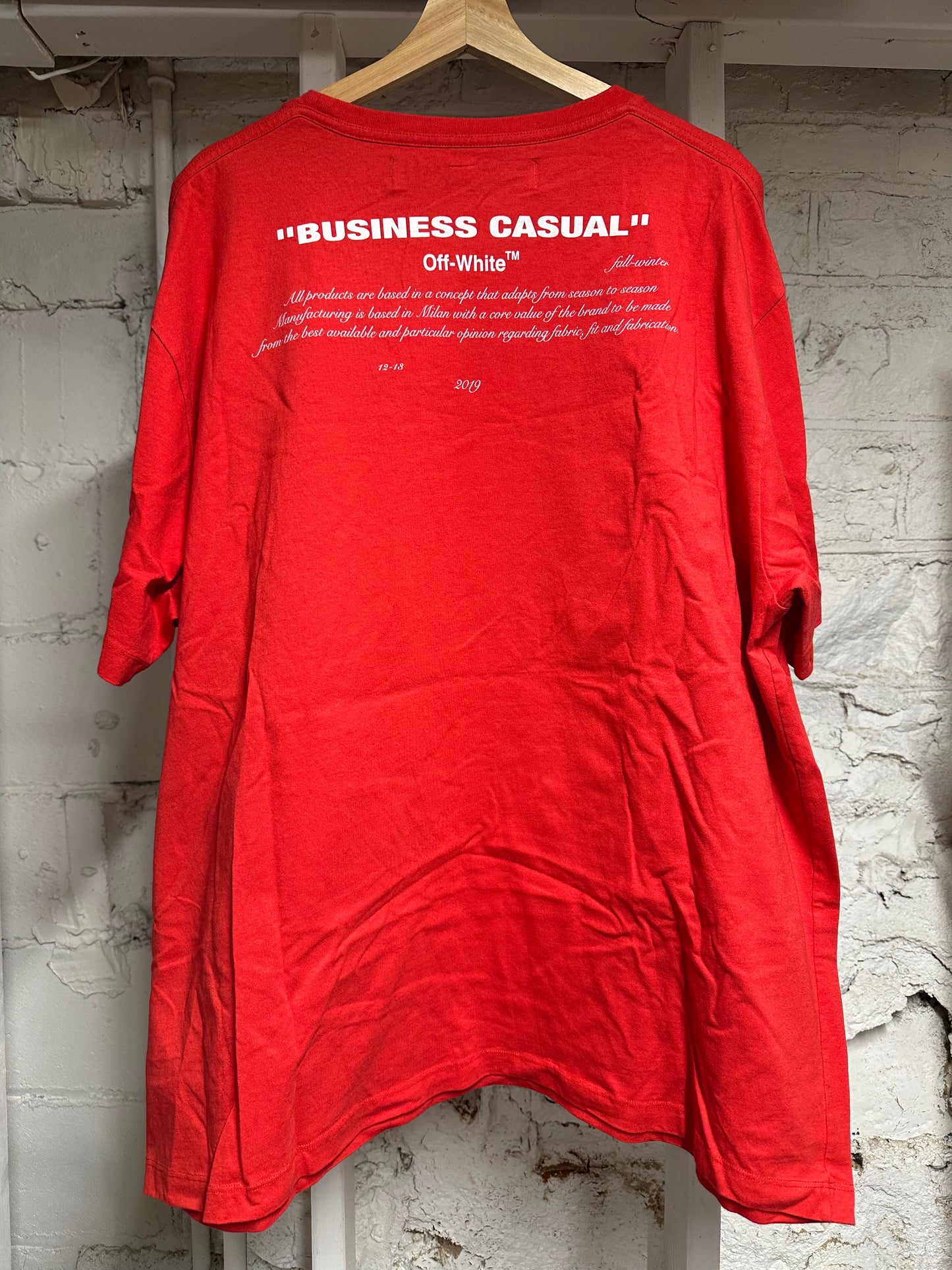 Off-White Painting Red T-Shirt Sz L