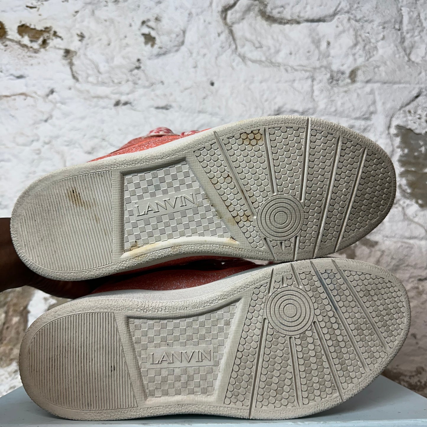 Lanvin Curb Pink Speckle White Sneaker Sz 11 (44)