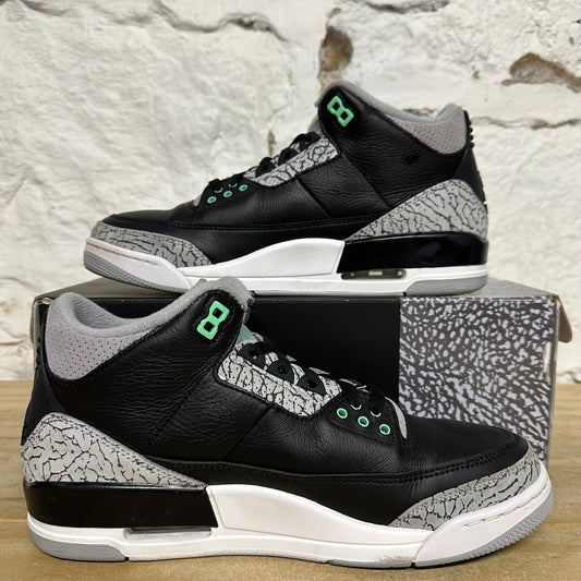 Air Jordan 3 Green Glow Sz 9