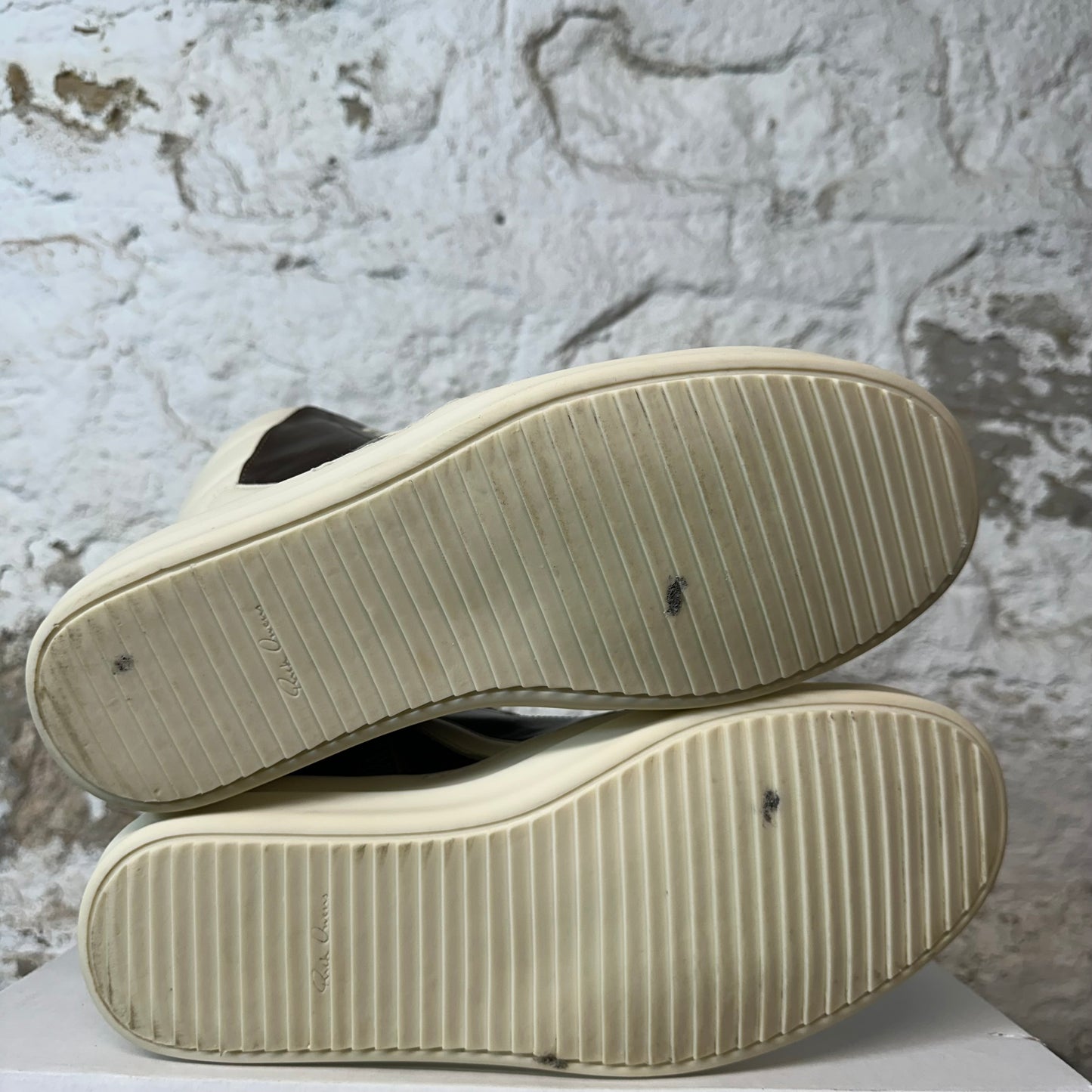 Rick Owens High Geobasket Brown Milk Sneaker Sz 8 (41)