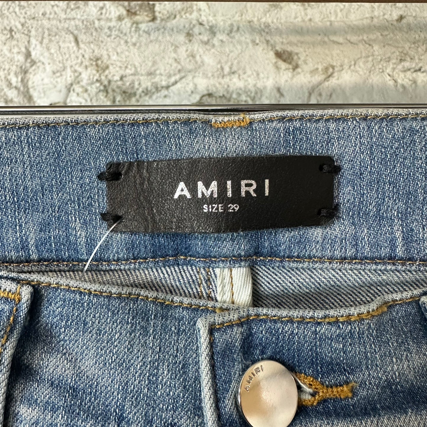 Amiri Tiger Thrasher Blue Denim Jeans Sz 29