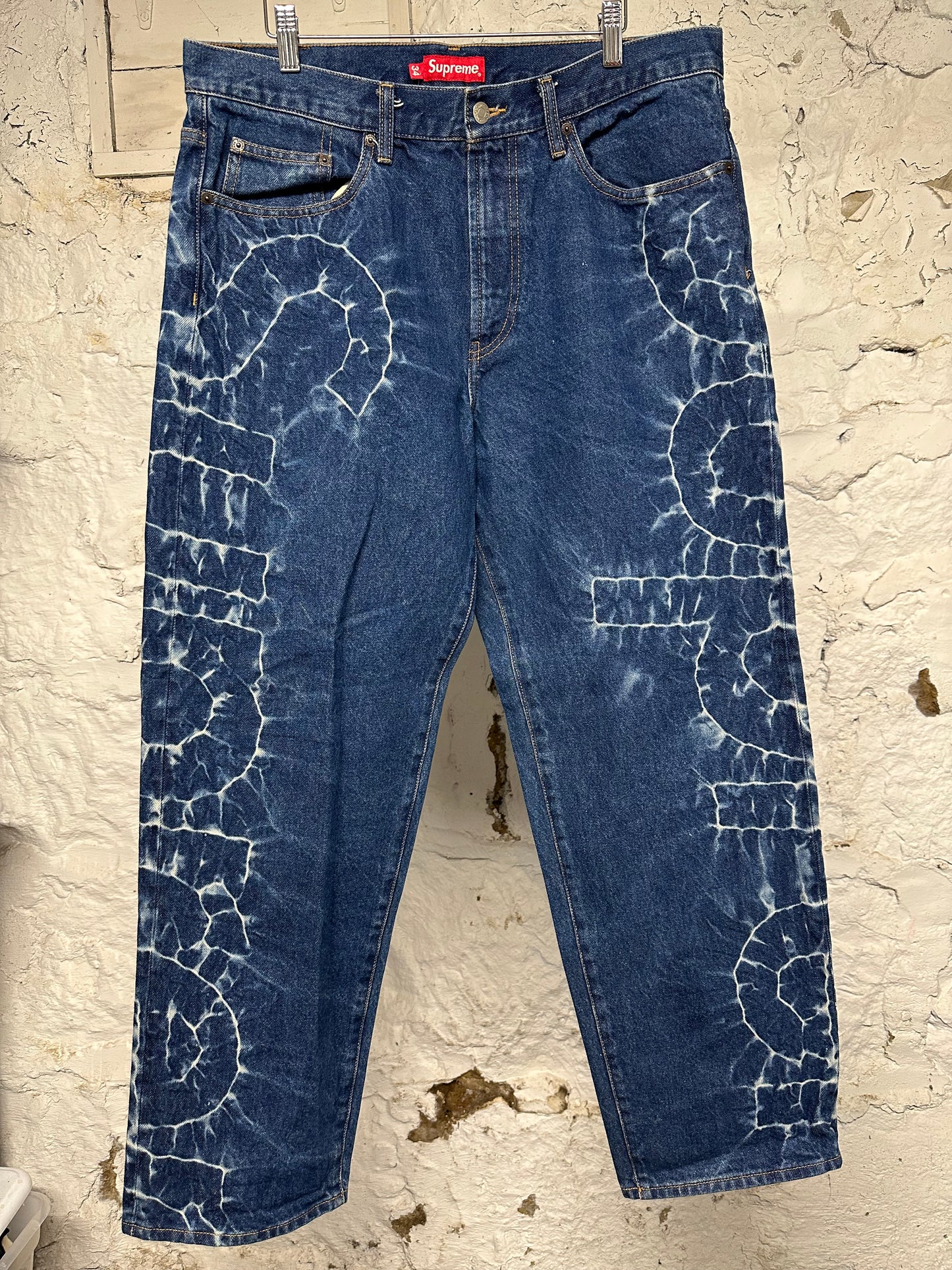 Supreme Shibori Loose Fit Jeans Sz 34