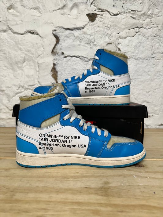 Air Jordan 1 High Off-White University Blue Sz 9.5