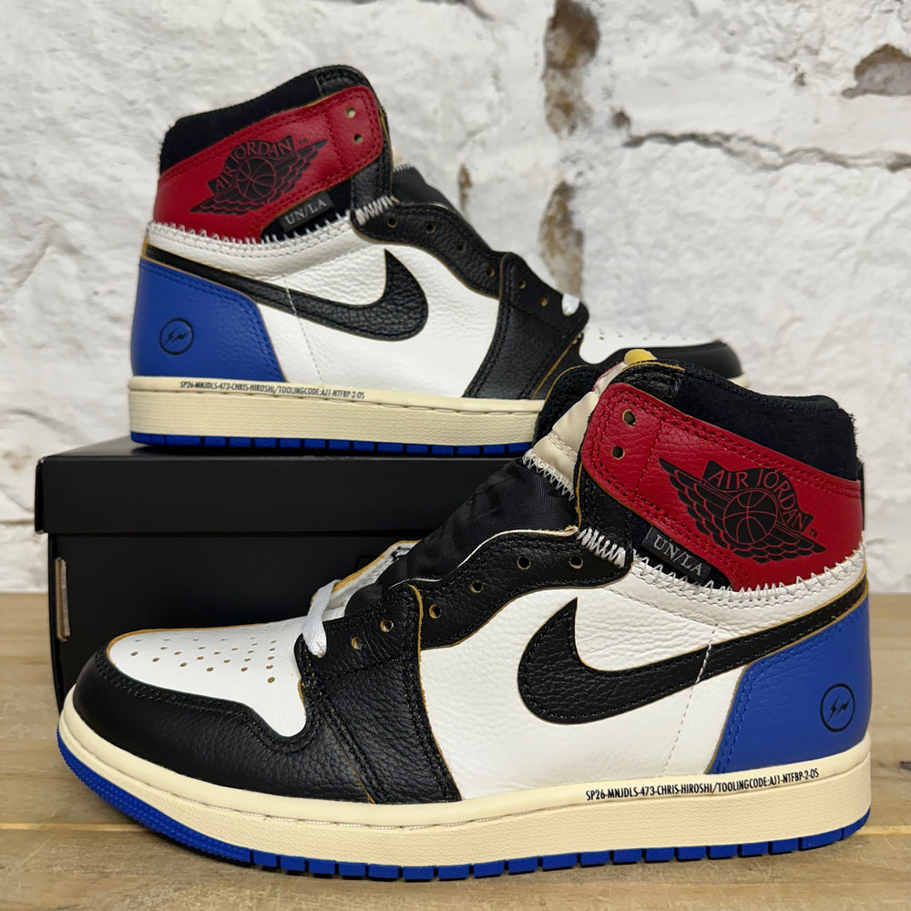 Air Jordan 1 High Fragment x Union LA Varsity Red Sport Royal Sz 8 DS