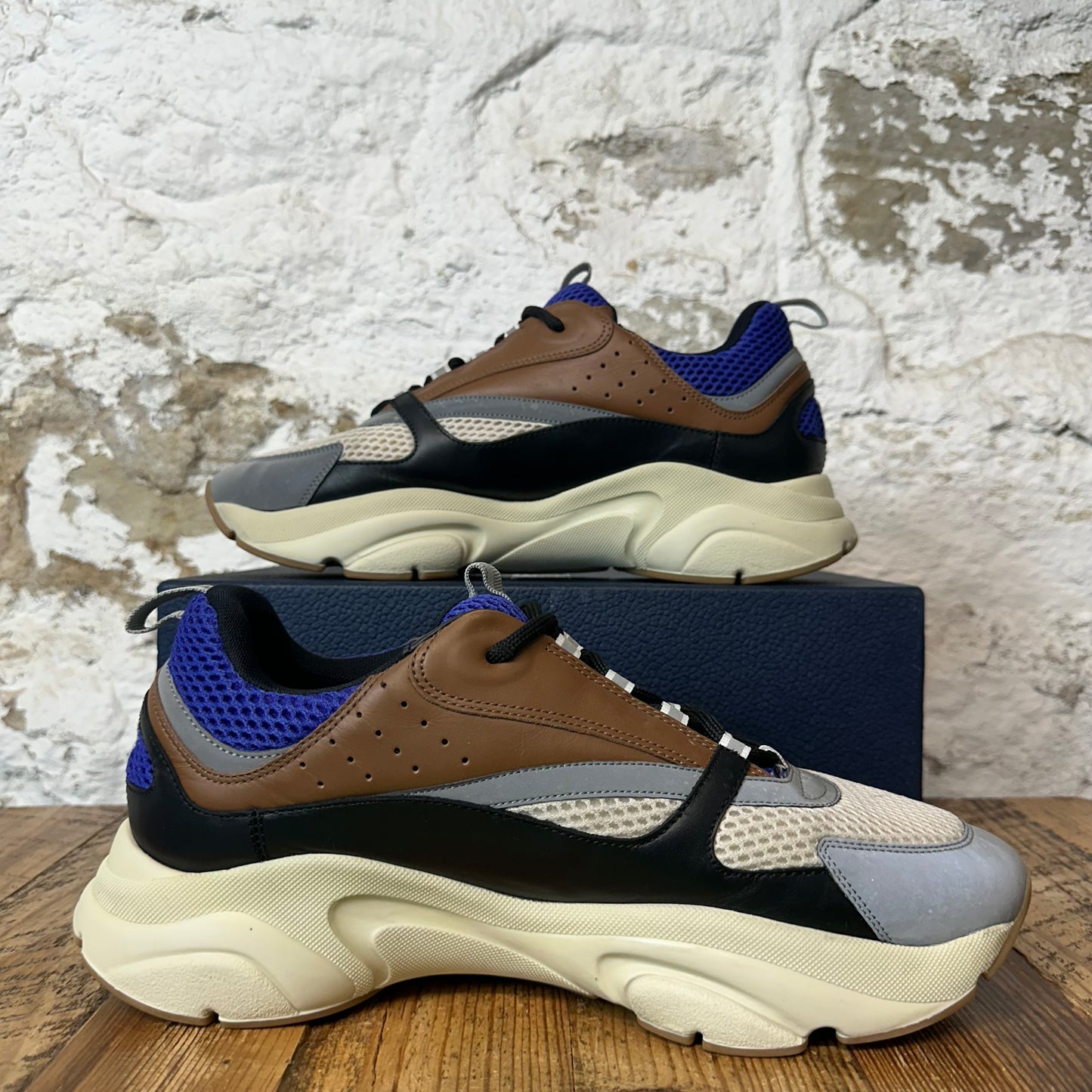 Dior B22 Brown Cream Black Sneaker Sz 13 (46)