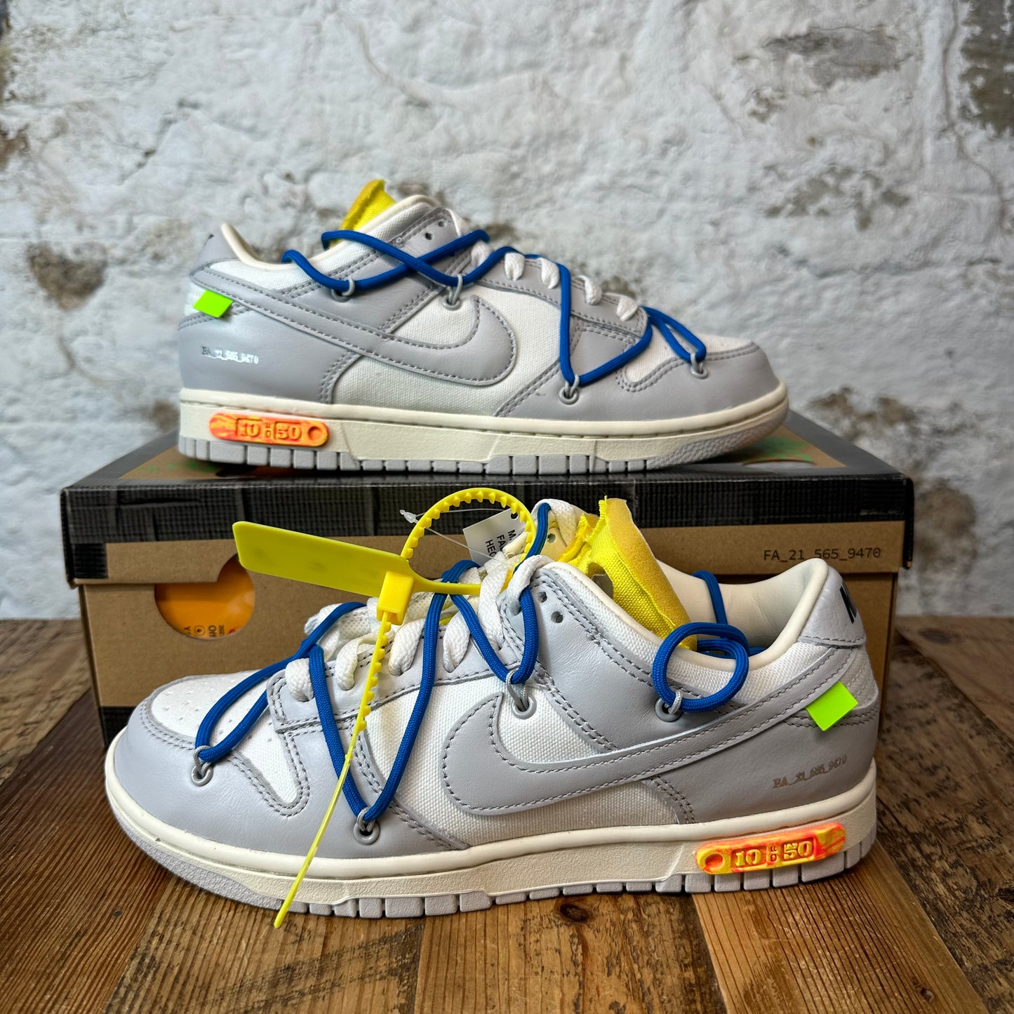 Nike Dunk Low Off-White Lot 10 Sz 7 DS