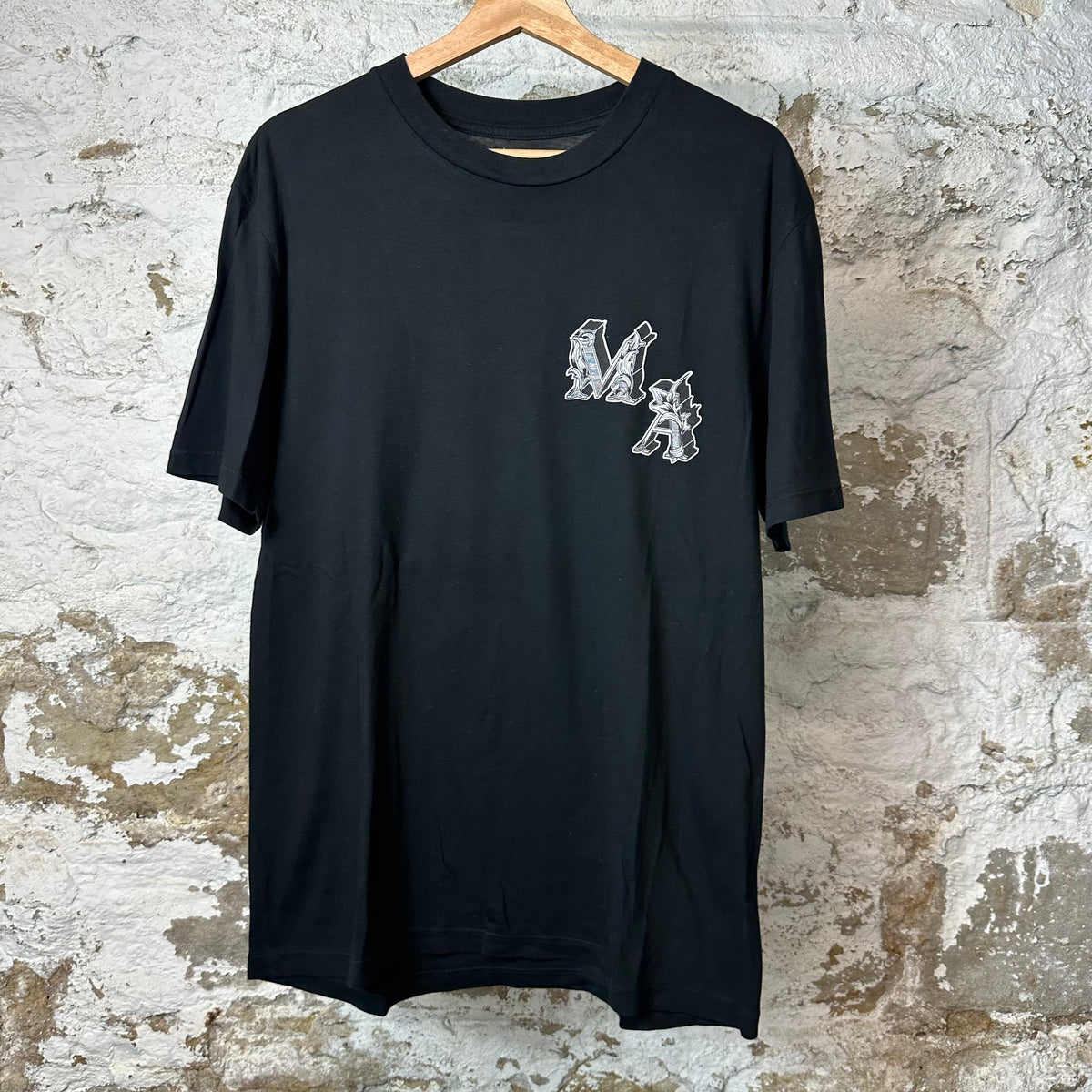Amiri MA Leaf Logo Black T-Shirt Sz S