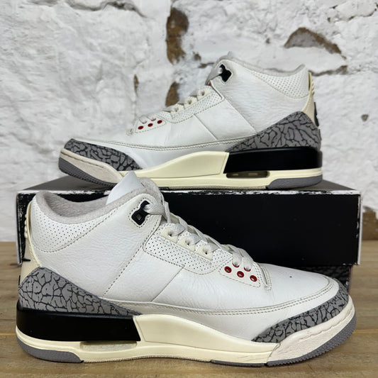 Air Jordan 3 White Cement Reimagined Sz 8.5