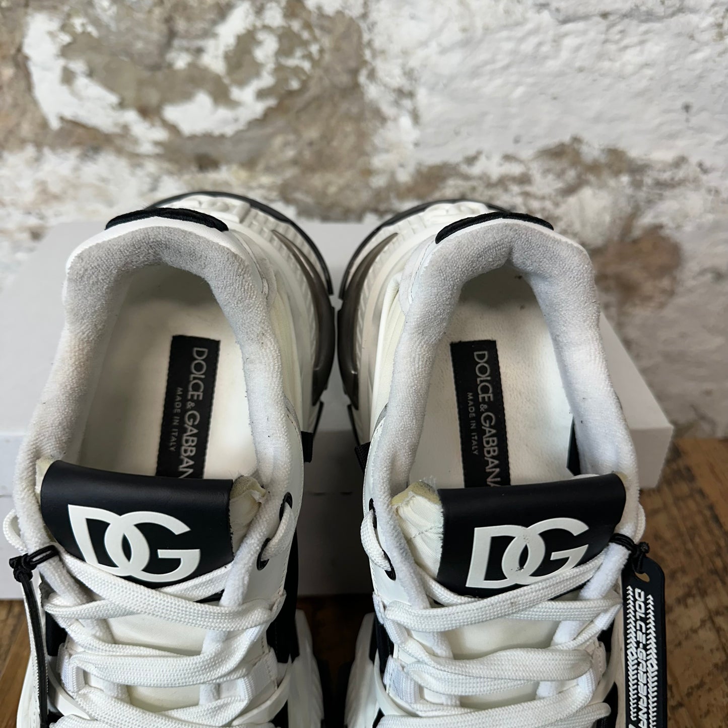 Dolce Gabbana Black White Grey Airmaster Sneaker Sz 8 (41)