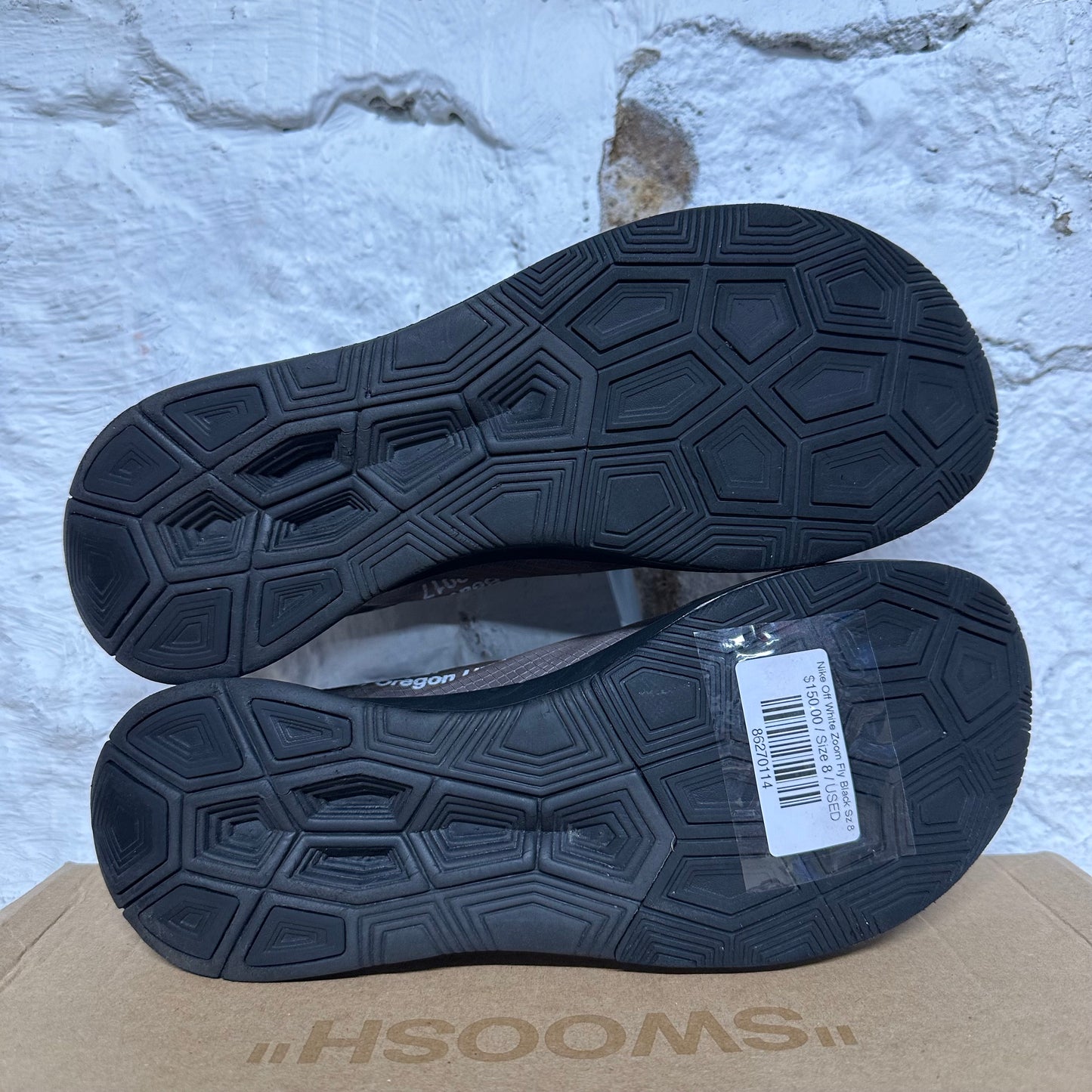 Nike Zoom Fly Off-White Black Silver Sz 8