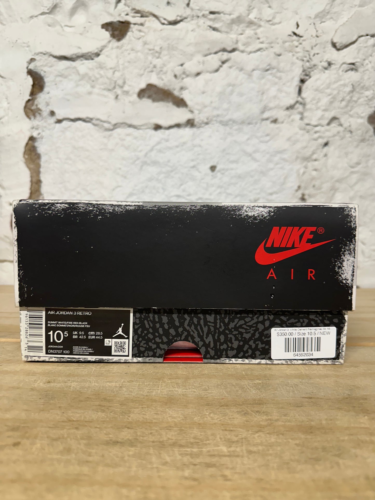 Air Jordan 3 White Cement Reimagined Sz 10.5 DS