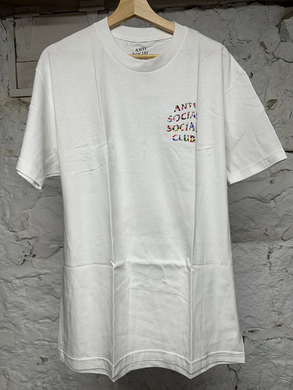 Anti Social Social Club Flags White T-Shirt Sz L DS
