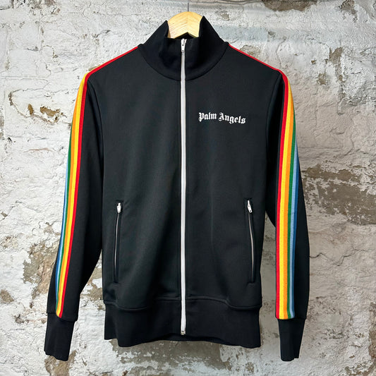 Palm Angels Rainbow Black Track Jacket Sz S