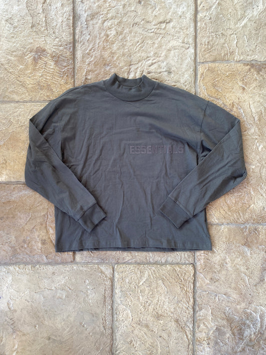 Fear of God Essentials Off Black L/S T-Shirt Sz XS DS