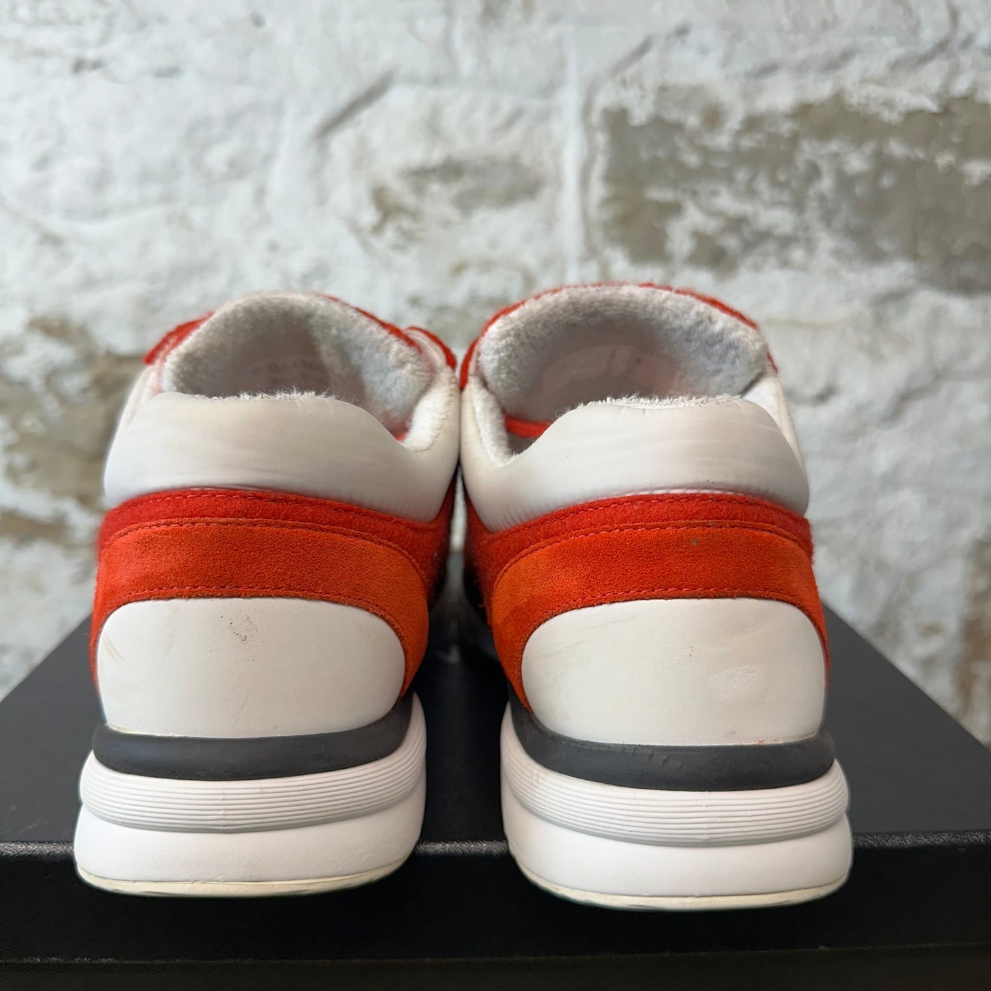 Chanel White CC Red Tweed Trainer Sneaker Sz 8 (41)