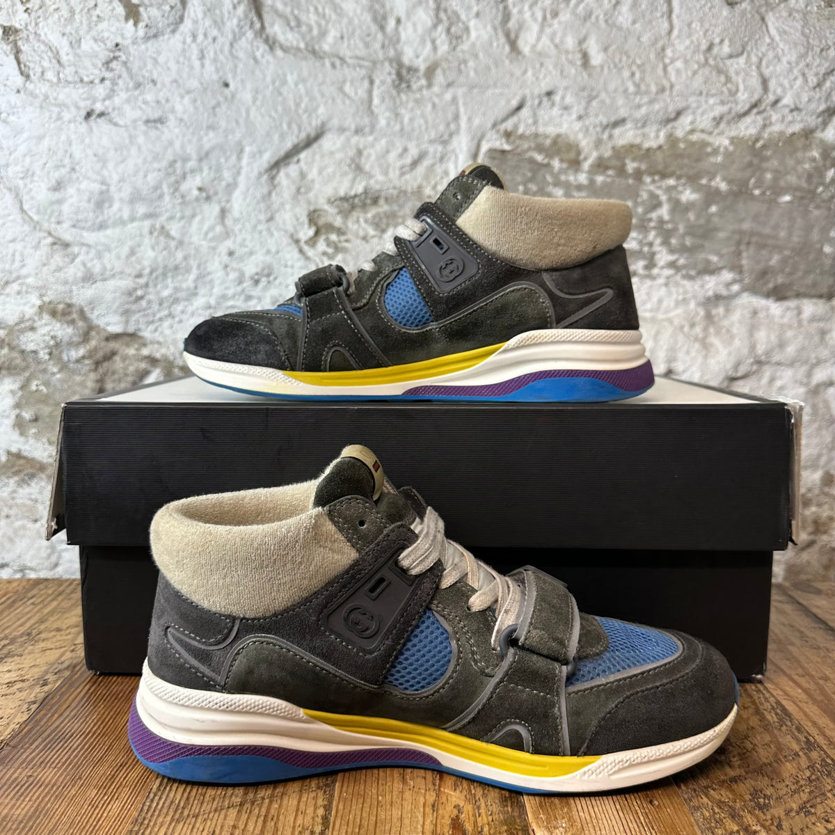 Gucci Ultrapace Mid Grey Sneaker Sz 8.5