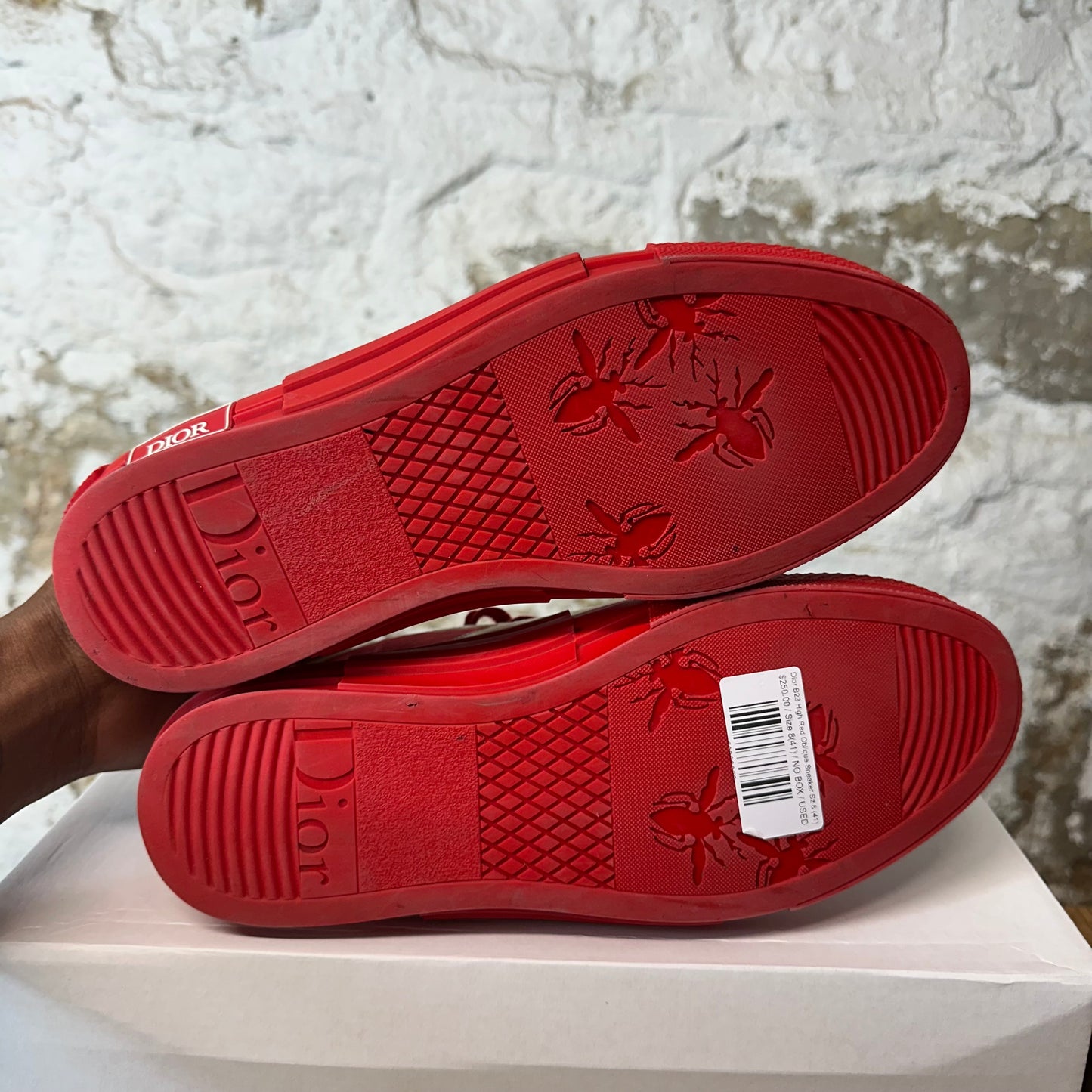 Dior B23 High Red Oblique Sneaker Sz 8 (41)
