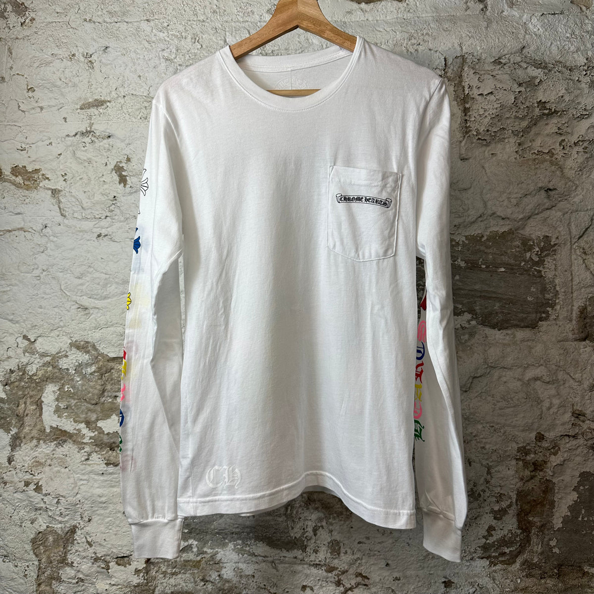 Chrome Hearts Multicolor Cross White Long Sleeve Sz S