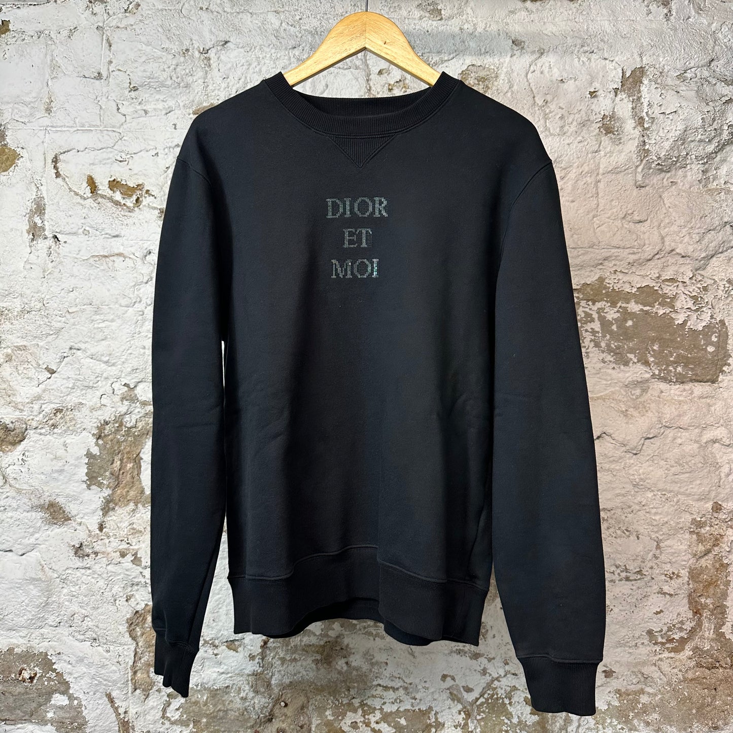 Dior Kim Jones Et Moi Sequen Crewneck Black Sz XL