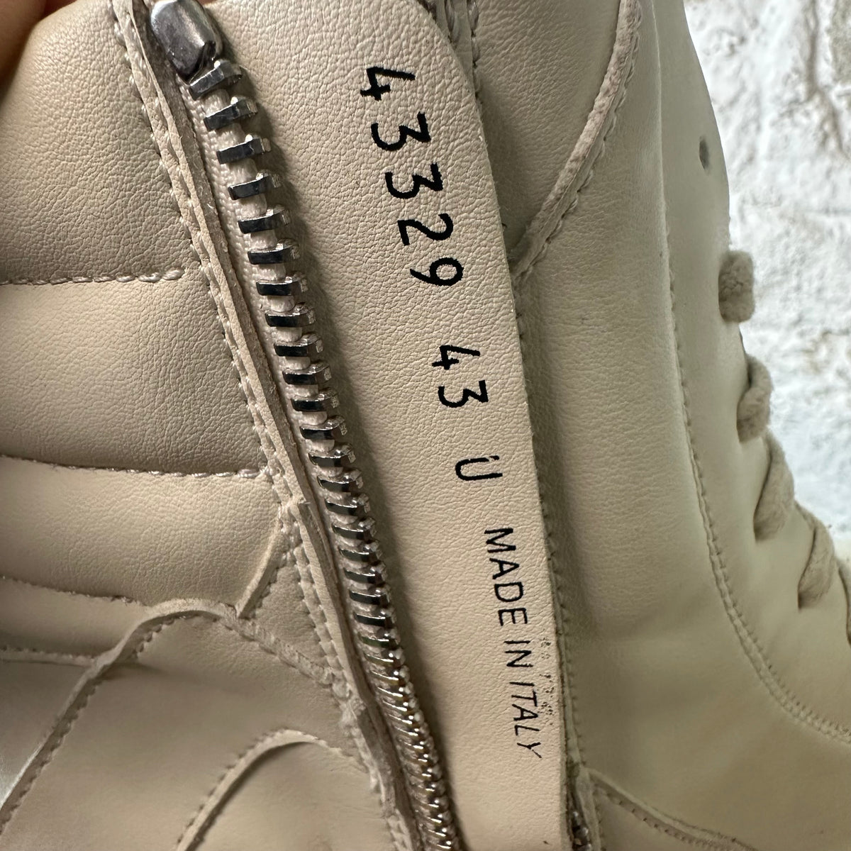 Rick Owens High Geobasket Milk Sneaker Sz 10 (43)