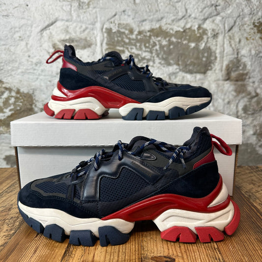 Moncler Leave No Trace Navy Red White Sneaker Sz 7 (40)