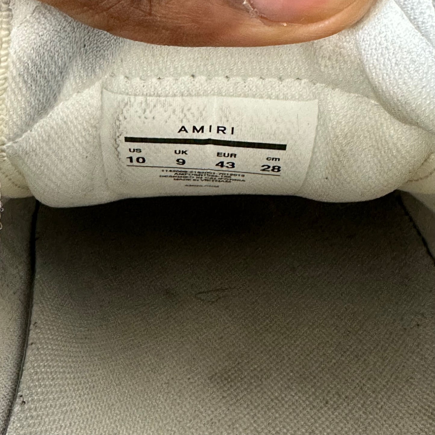 Amiri Gold Skeleton White Sneaker Sz 10 (43)