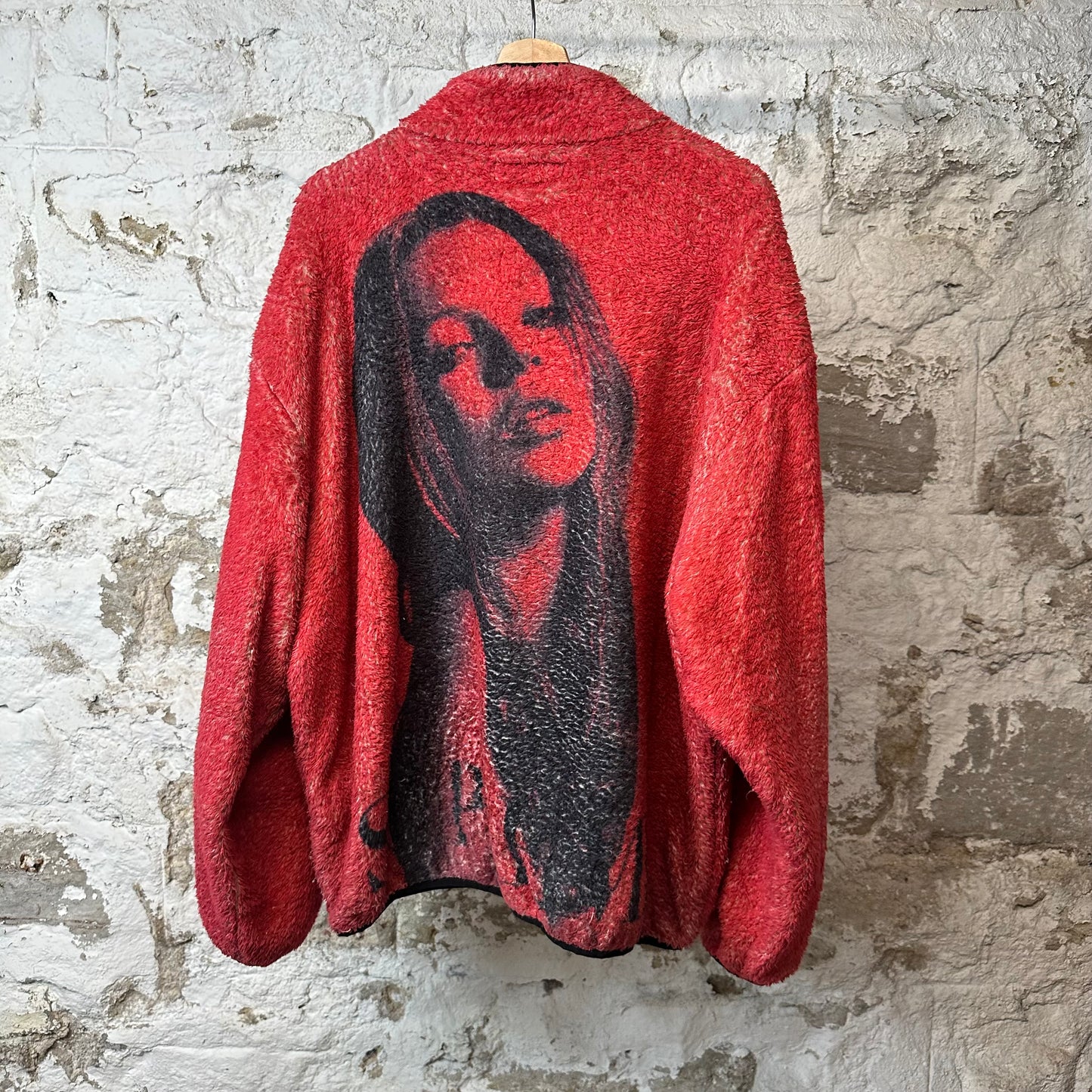 Supreme Kate Moss Red Fleece Jacket Sz XXL