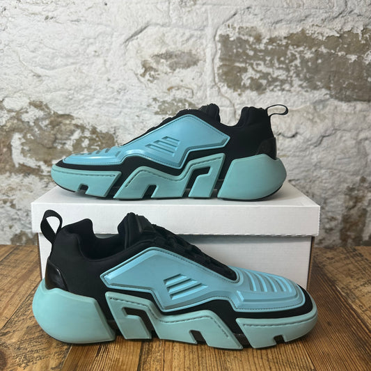 Prada Techno Teal Blue Black Sneaker Sz 8