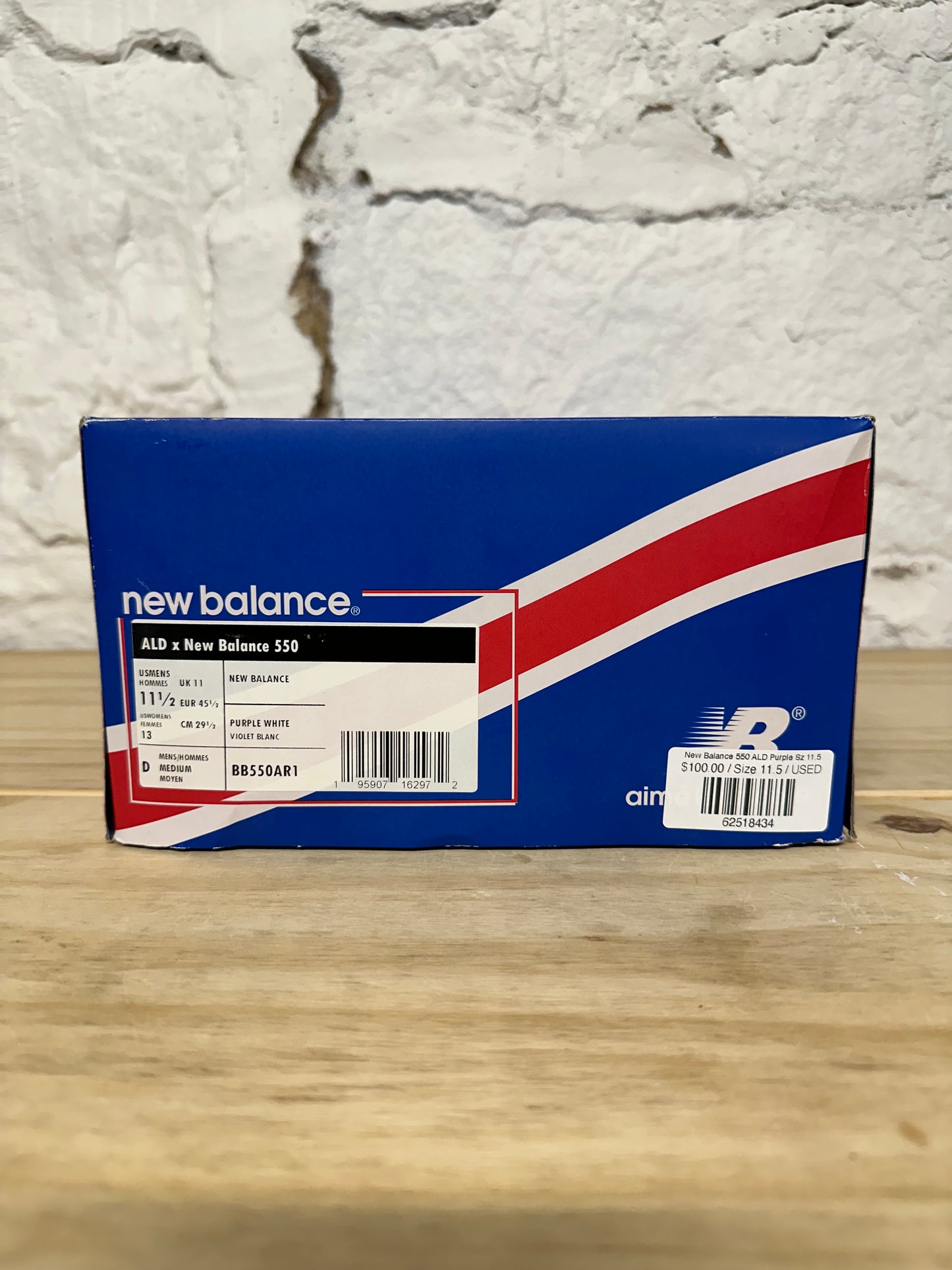 New Balance 550 ALD Purple Sz 11.5