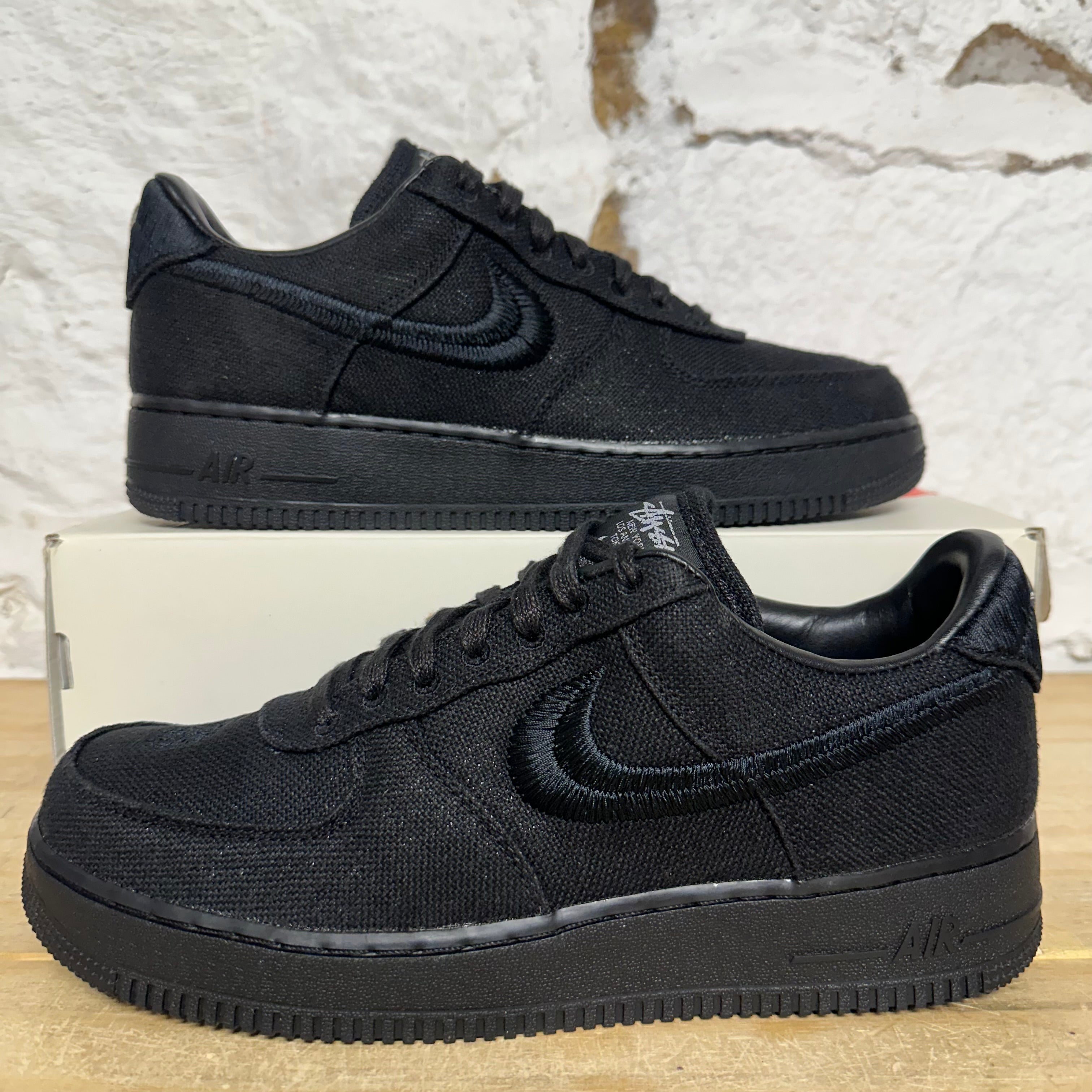 Nike Air Force 1 Low Stussy Black Sz 10.5